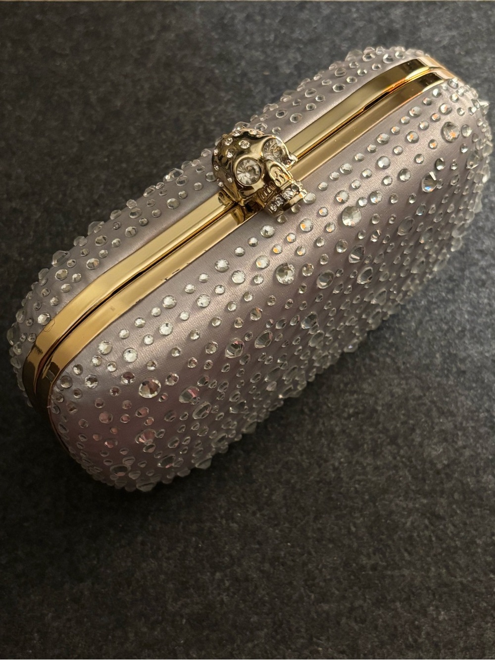 Rhinestone Skull Evening Clutch Bag | McQueen Style Goth Glam Minaudiere